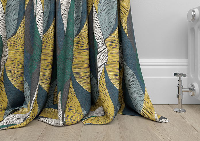Anthurium, Teal - Made to Measure Curtains - Image 6
